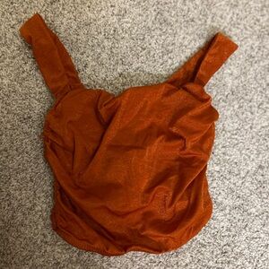Urban Outfitters Orange Corset Top